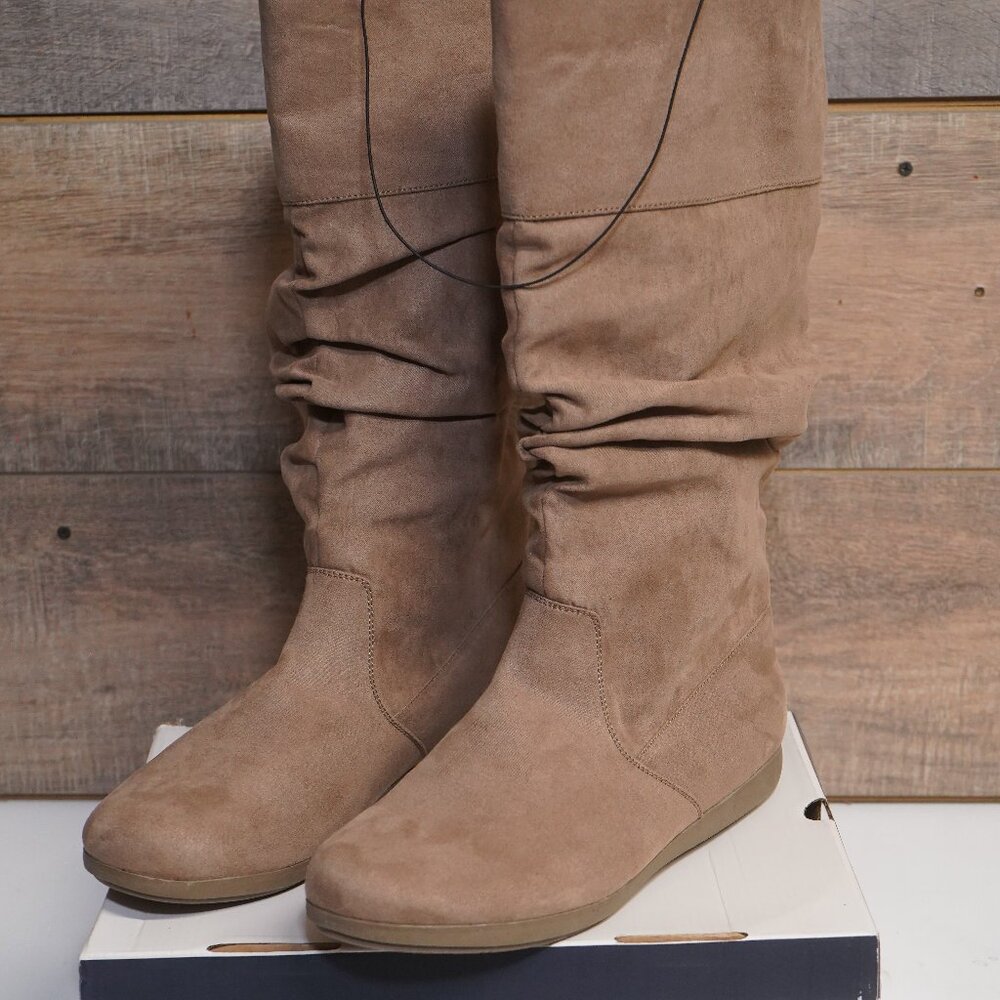 St. John's Bay Womens Kimble Flat Heel Slouch Boots US 11M